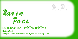 maria pocs business card